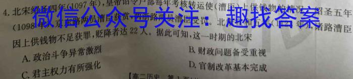 2024年河南省普通高中毕业班高考适应性测试（3月）历史