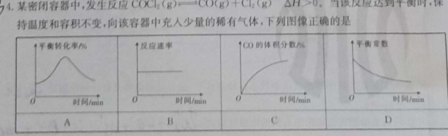 【热荐】陕西省2024年初中学业水平考试模拟卷（四）D化学