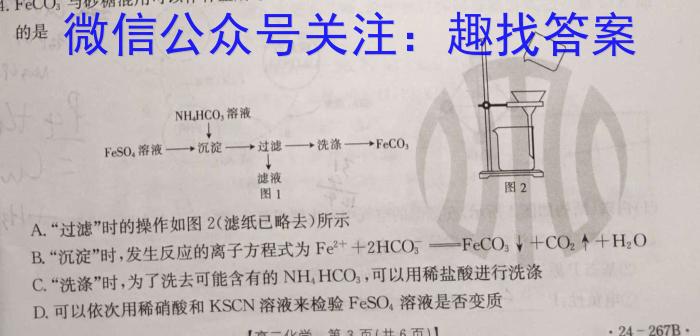 百校联赢·2024安徽名校大联考二化学