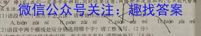 湖北省重点高中智学联盟2024年春季高一5月联考语文