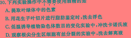 湖北省2024年春"荆、荆、襄、宜四地七校考试联盟"高二期中联考生物学部分