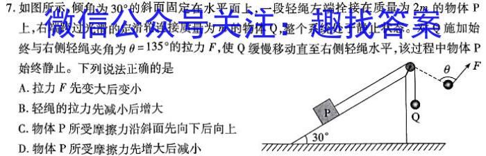 [沈阳三模]2024年沈阳市高中三年级教学质量监测(三)物理试卷答案