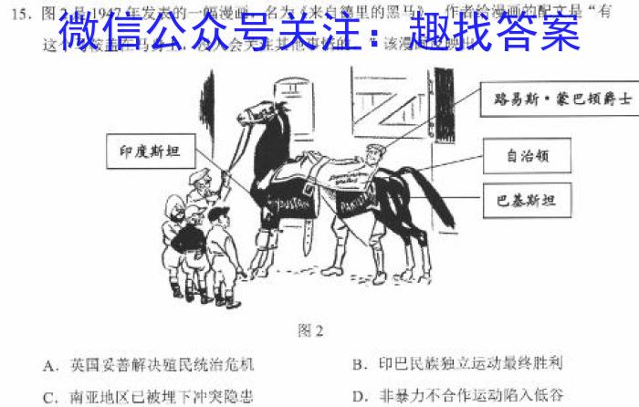 金考汇教育 贵州省名校协作体2023-2024学年高三联考(二)历史试卷答案