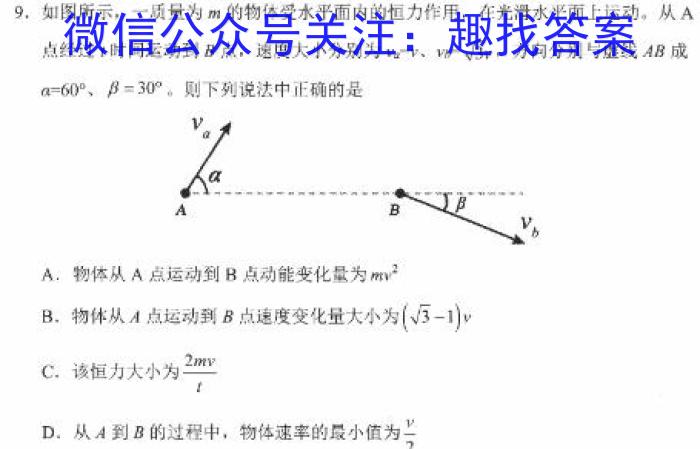 2024年河南中考·临考压轴·最后三套(一)1物理试题答案