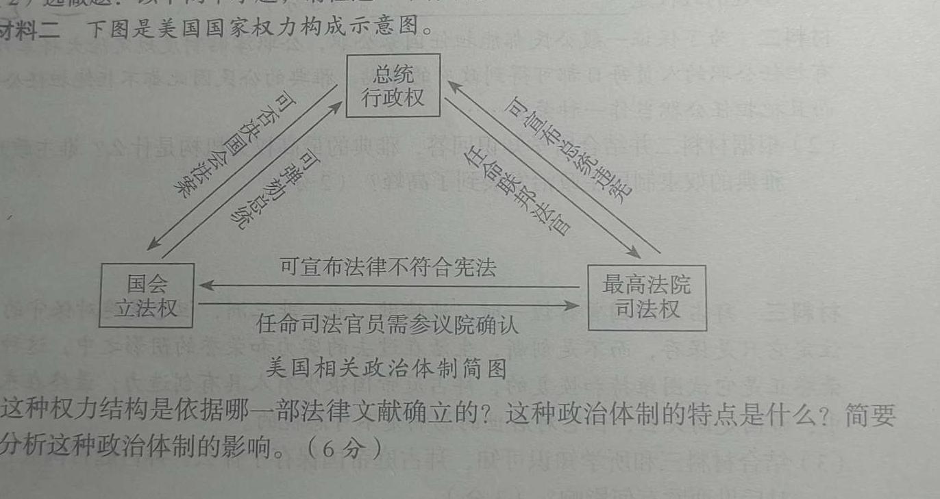 [今日更新]黑龙江省2024年核心素养考察模拟测试（二）历史试卷答案