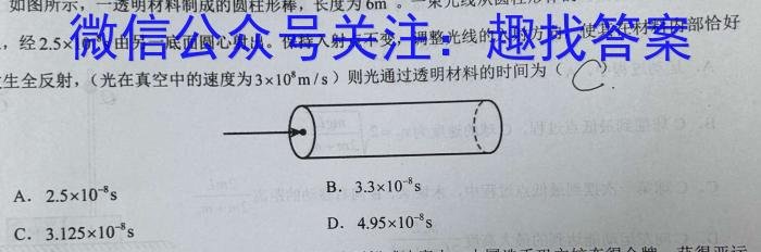 万唯中考 2024年陕西省初中学业水平考试(白卷)物理`