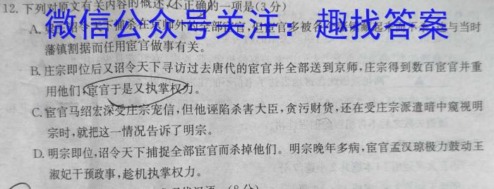 安徽省2024年中考密卷·先享模拟卷（二）语文