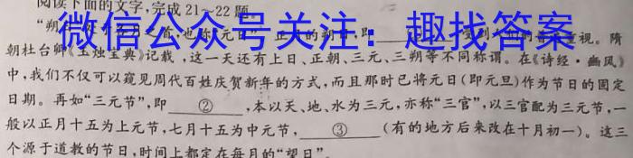 2024年普通高等学校招生全国统一考试冲刺压轴卷(四)语文