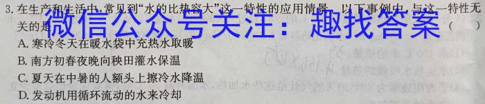 安徽鼎尖教育2024-2025学年高二9月联考物理试卷答案