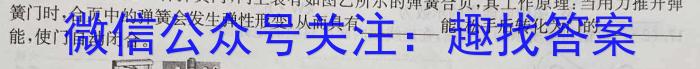 湖南天壹名校联盟 2024年下学期高二入学考试物理试卷答案