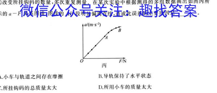 陕西省2023-2024普通高中高二年级新高考适应性考试(圆点叉号)物理试题答案