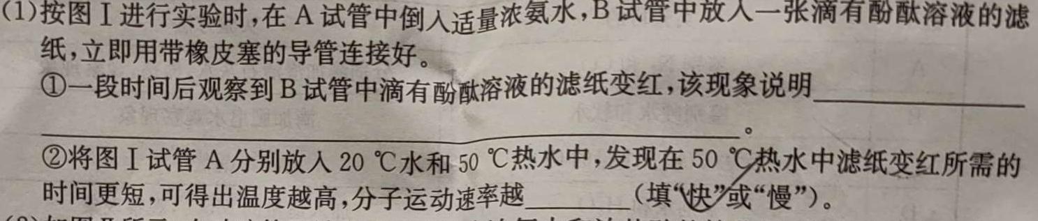 1江西省景德镇市2024届九年级第三次质量检测试卷化学试卷答案