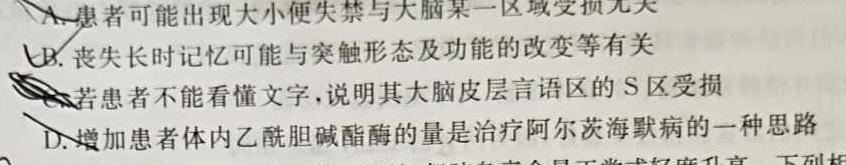 智ZH 河南省2024年中招模拟试卷(二)2生物学试题答案