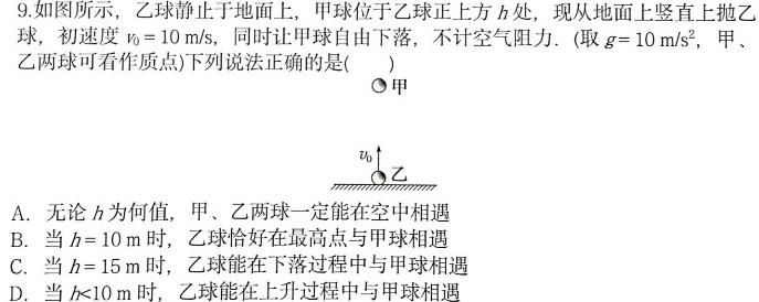 [今日更新]湖北省"腾·云"联盟2023-2024学年高一年级下学期5月联考.物理试卷答案