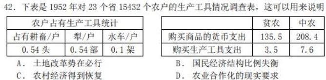 [今日更新]山西省汾阳市2023-2024学年度九年级第一学期期末教学质量监测(二)2历史试卷答案