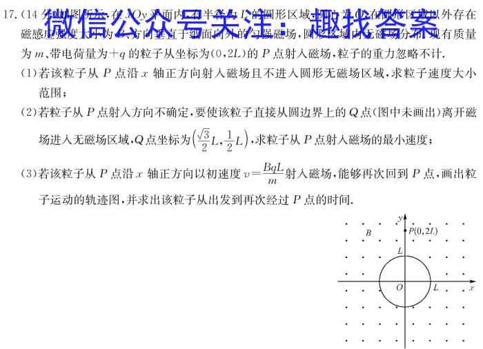 2024年河南省普通高中招生考试中考密卷(一卷)物理试题答案