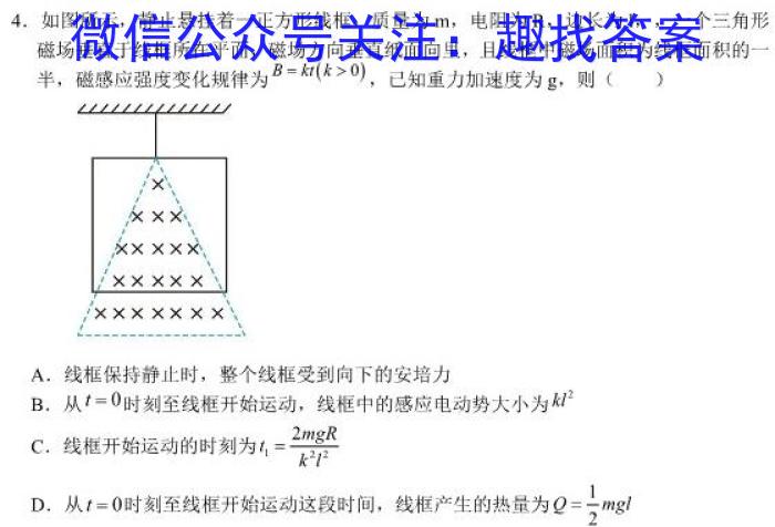 安徽省2024年九年级5月考试（无标题·试题卷）h物理