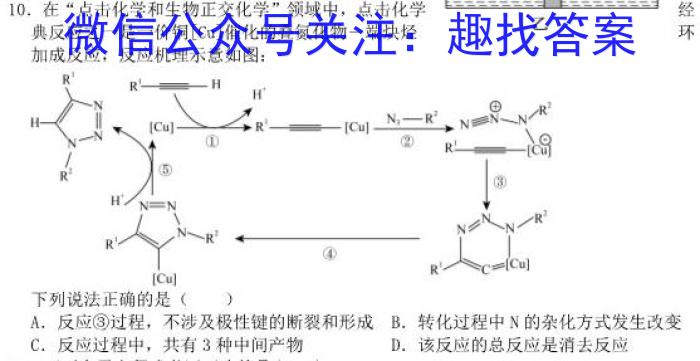 百师联盟·河南省2023-2024学年高二6月联考（期末联考）化学