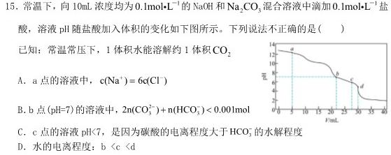 1河北省2023-2024学年高一(下)期中考试(24-408A)化学试卷答案