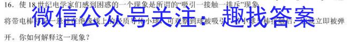 陕西省2023-2024学年八年级第二学期期末教学质量检测试卷物理试题答案