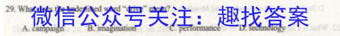 陕西省永寿县2023-2024学年度第二学期九年级质量调研监测A英语